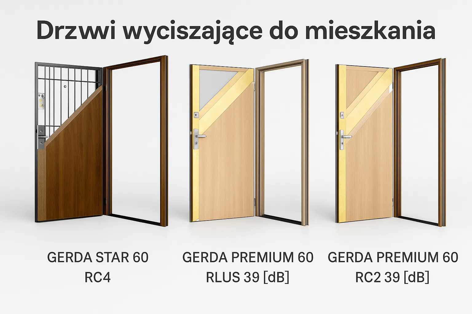 Drzwi wyciszające Gerda do mieszkania w bloku